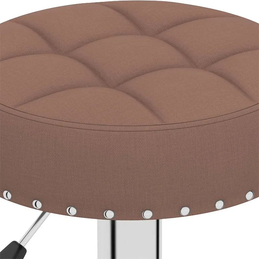 Tabourets de bar lot de 2 marron tissu - 7