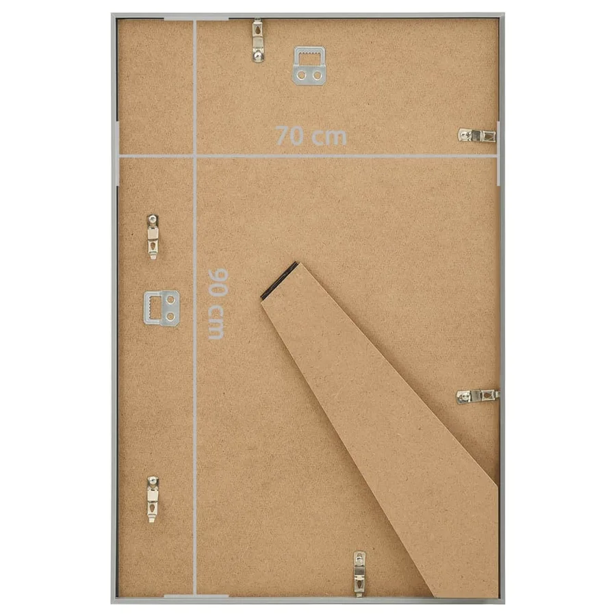 Collage de cadres photo 5 pcs de mur table Argenté 70x90 cm MDF - 8