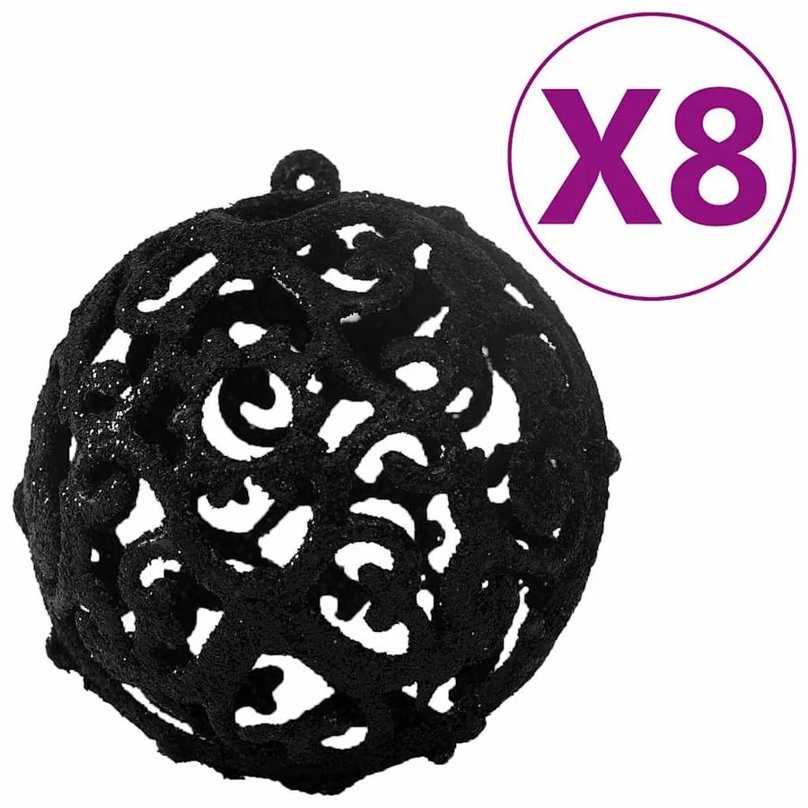Ensemble de boules de Noël 100 pcs Noir - 4