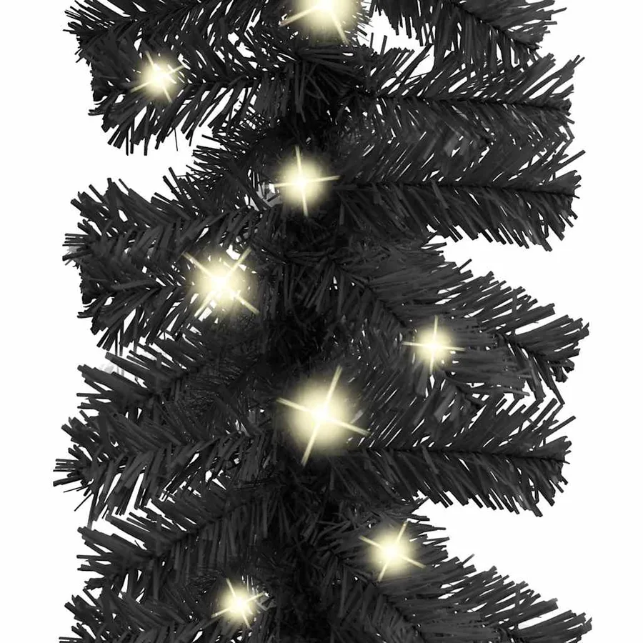 Guirlande de Noël avec lumières LED 20 m Noir - 5