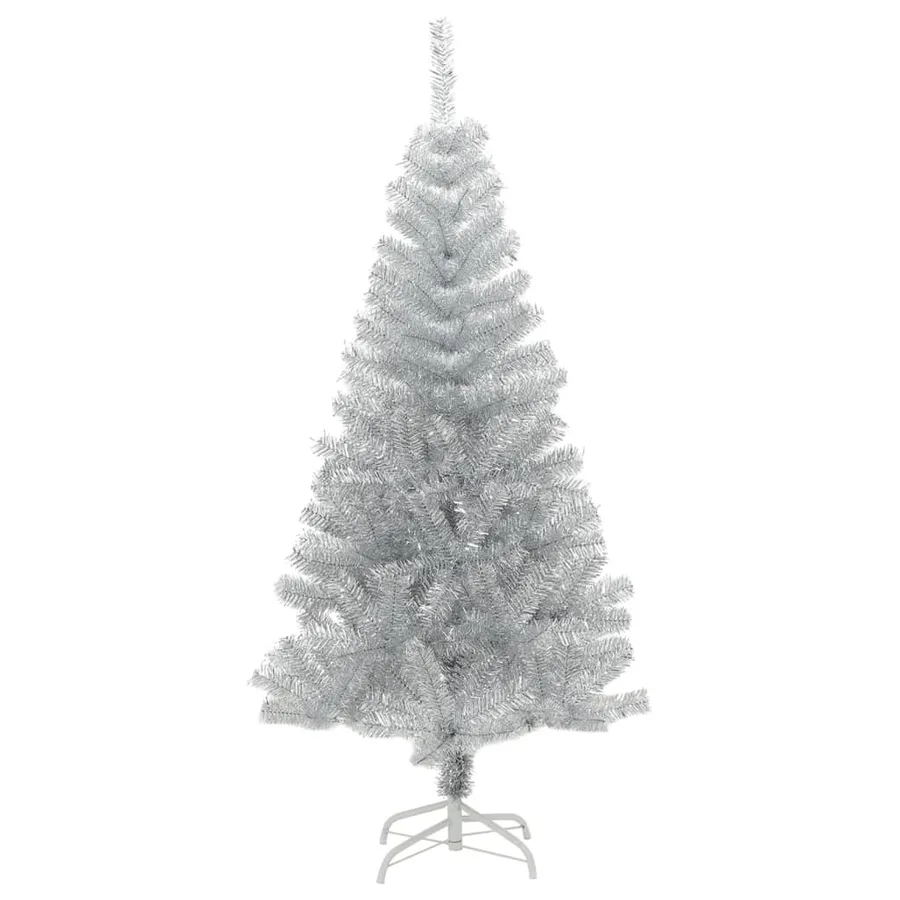 Sapin de Noël artificiel avec support argenté 120 cm PET - 2