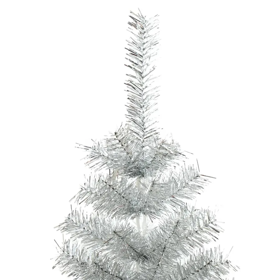 Sapin de Noël artificiel avec support argenté 120 cm PET - 3