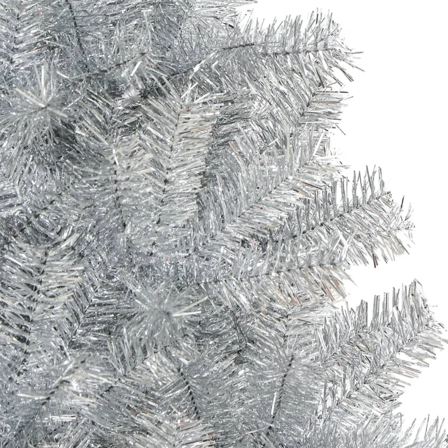 Sapin de Noël artificiel avec support argenté 120 cm PET - 4