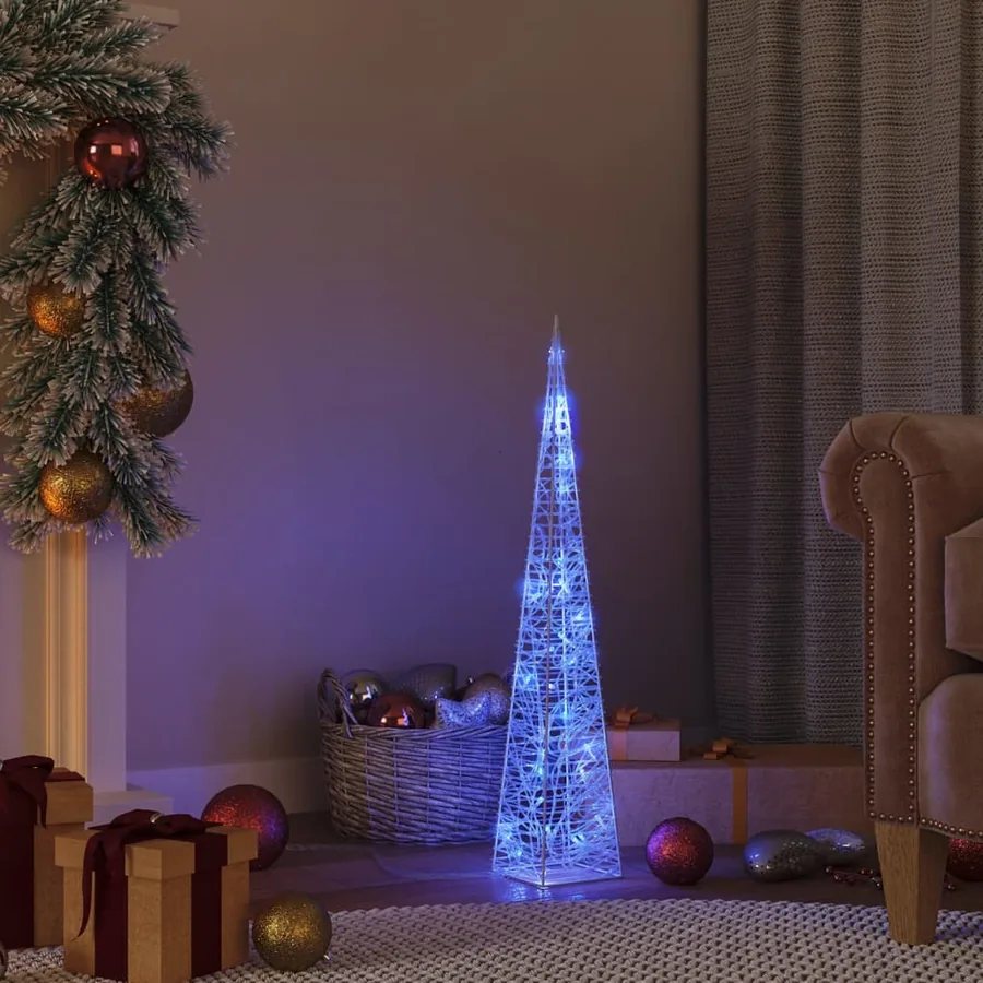 Cône lumineux décoratif à LED Acrylique Bleu 60 cm