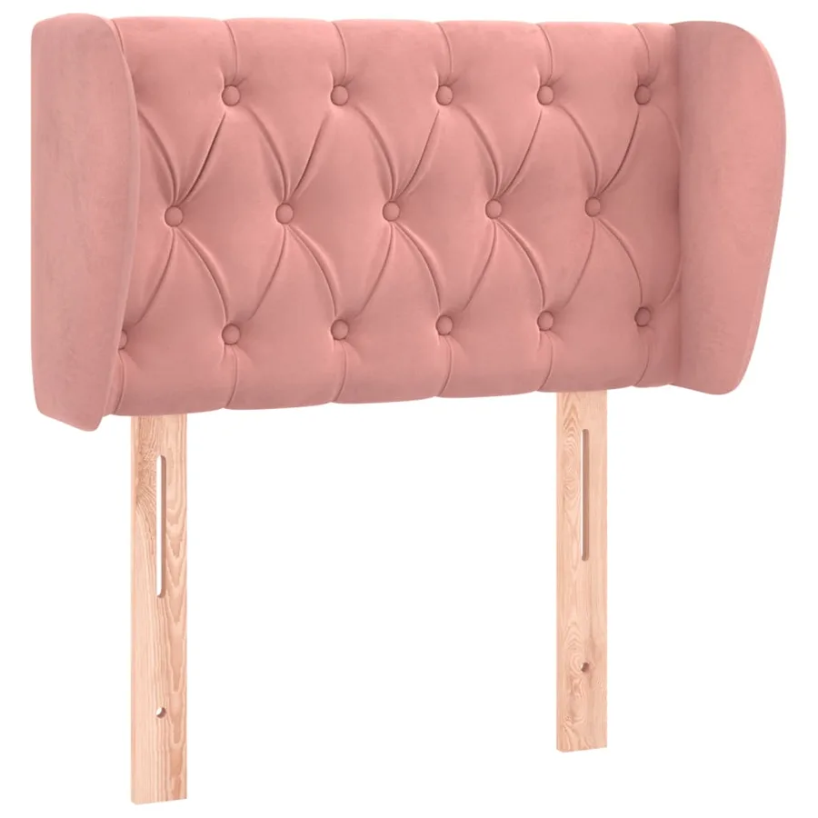Tête de lit avec oreilles Rose 83x23x78/88 cm Velours - 2