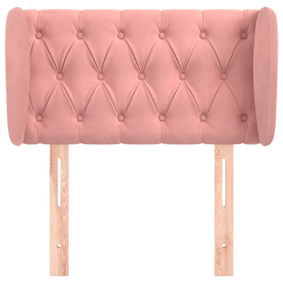 Tête de lit avec oreilles Rose 83x23x78/88 cm Velours - 3