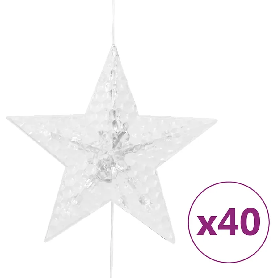 Guirlande lumineuse à étoiles LED 200 LED Bleu 8 fonctions - 4