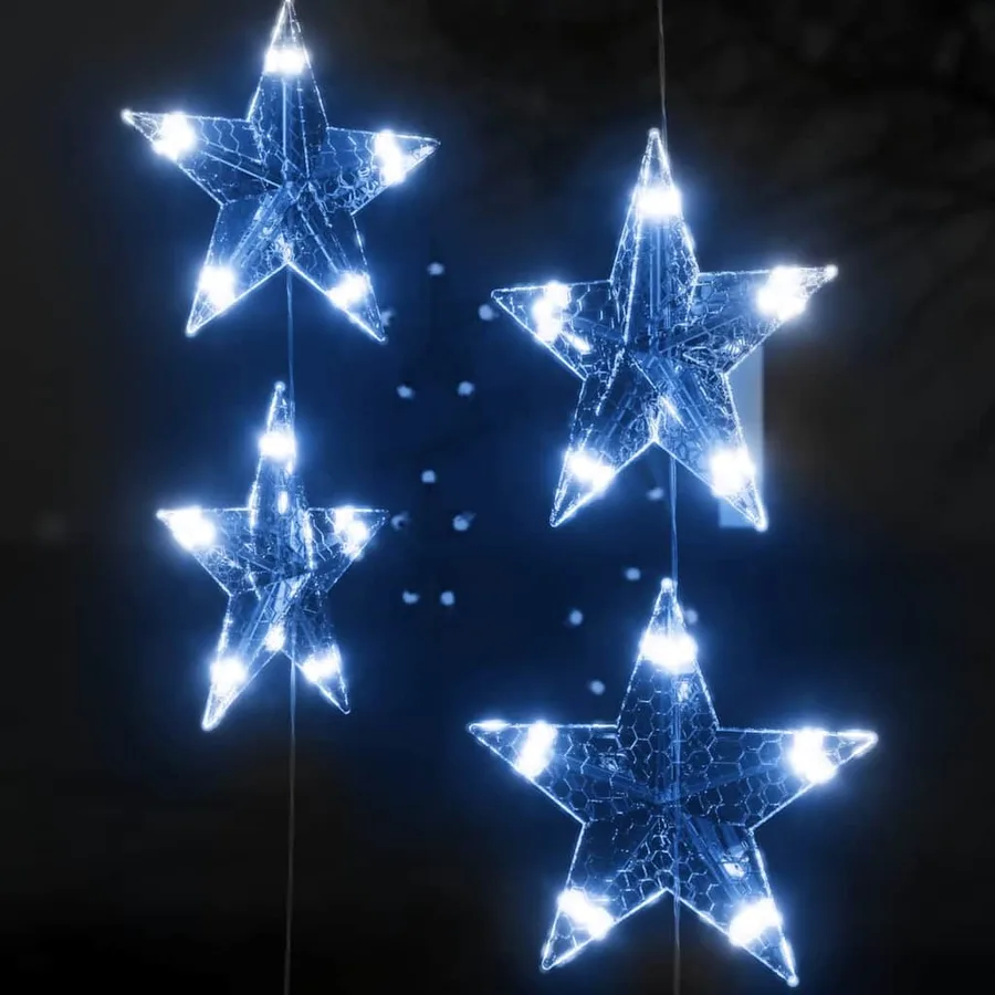 Guirlande lumineuse à étoiles LED 200 LED Bleu 8 fonctions - 5