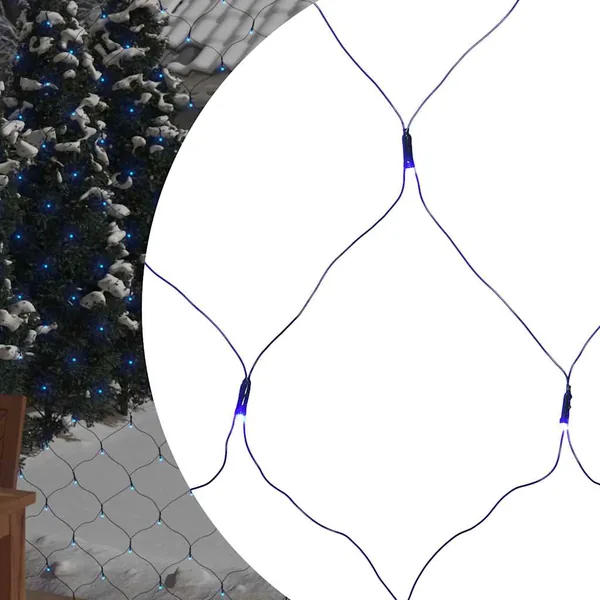 Filet lumineux bleu de Noël 3x3 m 306 LED Intérieur/extérieur