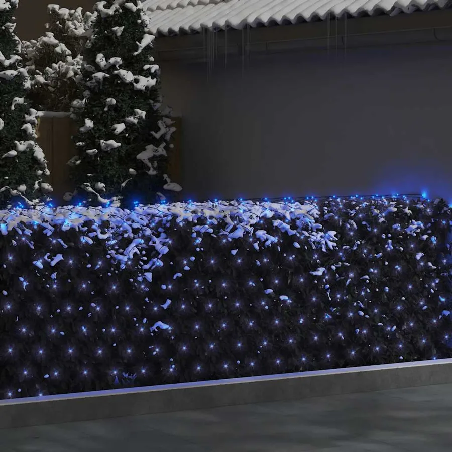 Filet lumineux bleu de Noël 3x3 m 306 LED Intérieur/extérieur - 3