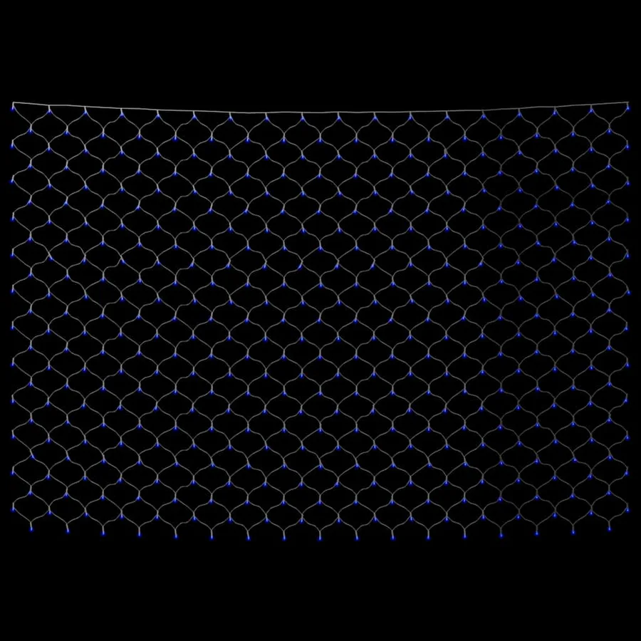 Filet lumineux bleu de Noël 3x3 m 306 LED Intérieur/extérieur - 4