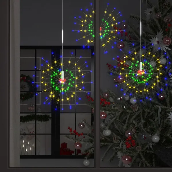 Feux d'artifice Noël extérieur 10 pcs Multicolore 20cm 1400 LED