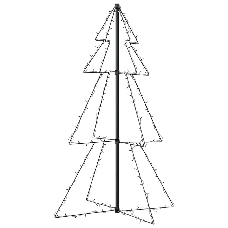 Arbre de Noël cône 160 LED d'intérieur/d'extérieur 78x120 cm - 5