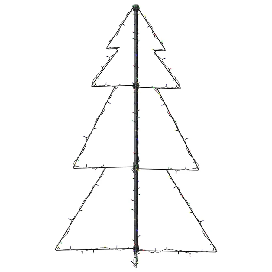 Arbre de Noël cône 160 LED d'intérieur/d'extérieur 78x120 cm - 6