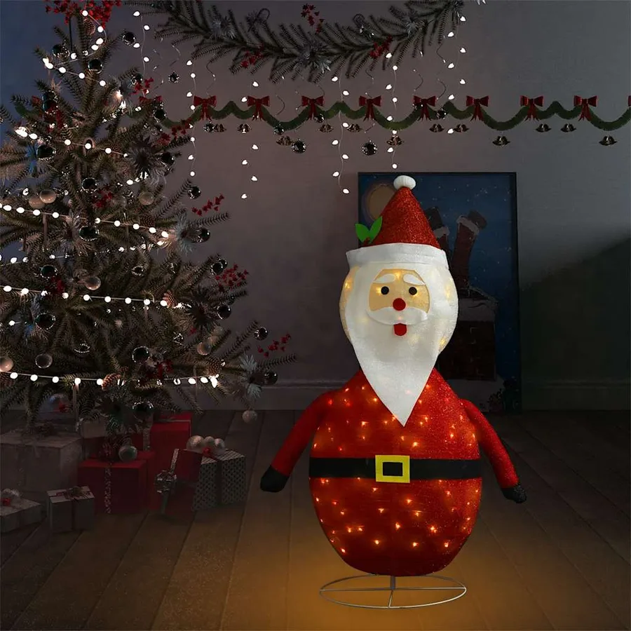 Décoration de Noël Figurine Père Noël LED Tissu de luxe 120 cm - 3