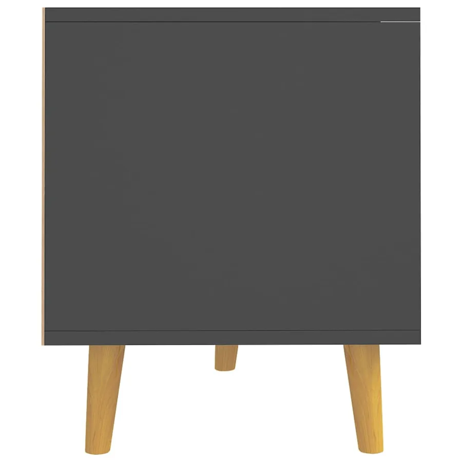 Meuble TV gris 90x40x48,5 cm bois d'ingénierie - 6