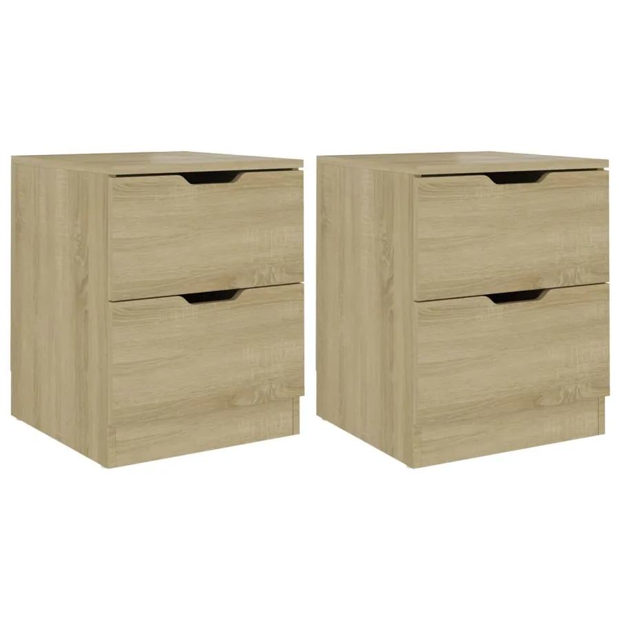Tables de chevet 2 pcs chêne sonoma 40x40x50 cm bois ingénierie - 2