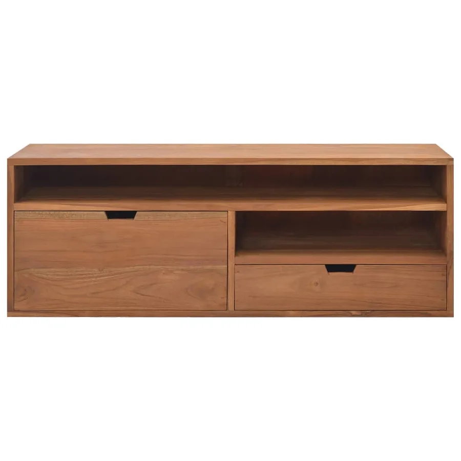 Meuble TV 110x30x40 cm Bois de teck massif - 2