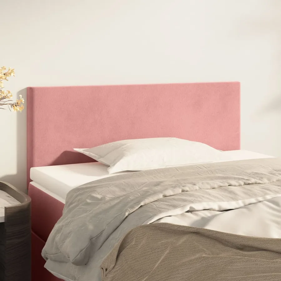 Tête de lit Rose 100x5x78/88 cm Velours