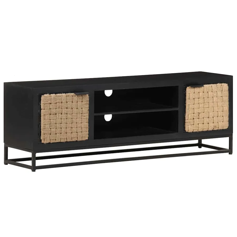 Meuble TV 120x30x40 cm Bois massif de manguier - 8