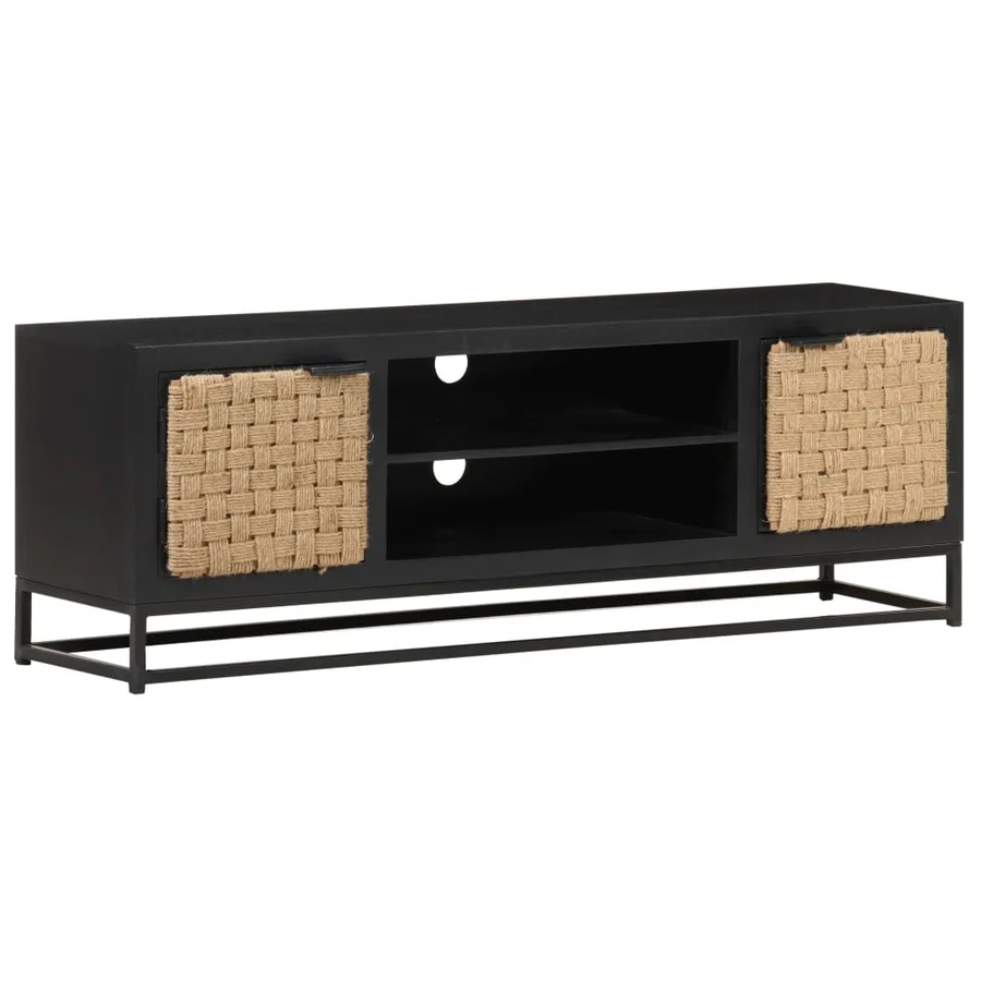Meuble TV 120x30x40 cm Bois massif de manguier - 9