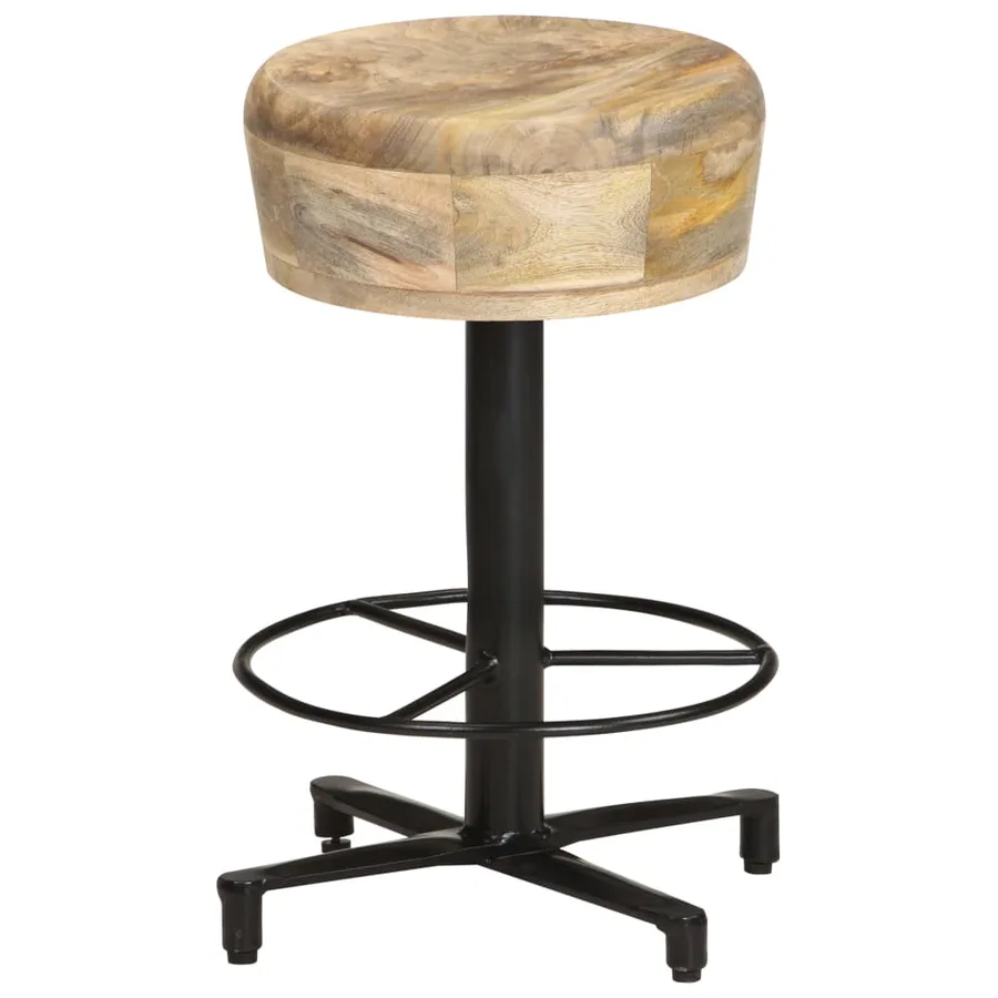 Tabourets de bar lot de 2 52 cm bois de manguier massif - 10