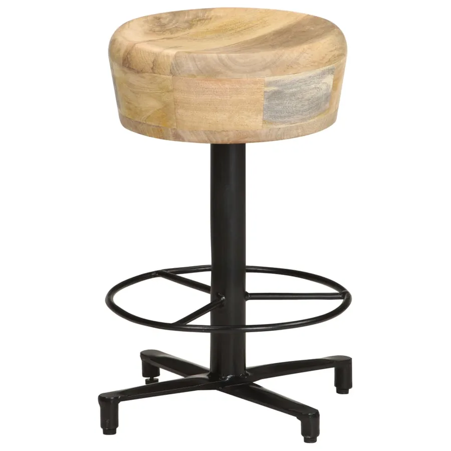 Tabourets de bar lot de 2 52 cm bois de manguier massif - 11