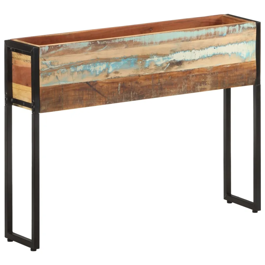 Jardinière 90x20x68 cm Bois de récupération massif - 7