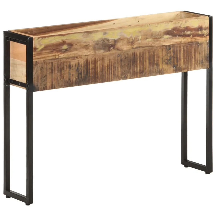 Jardinière 90x20x68 cm Bois de récupération massif - 8