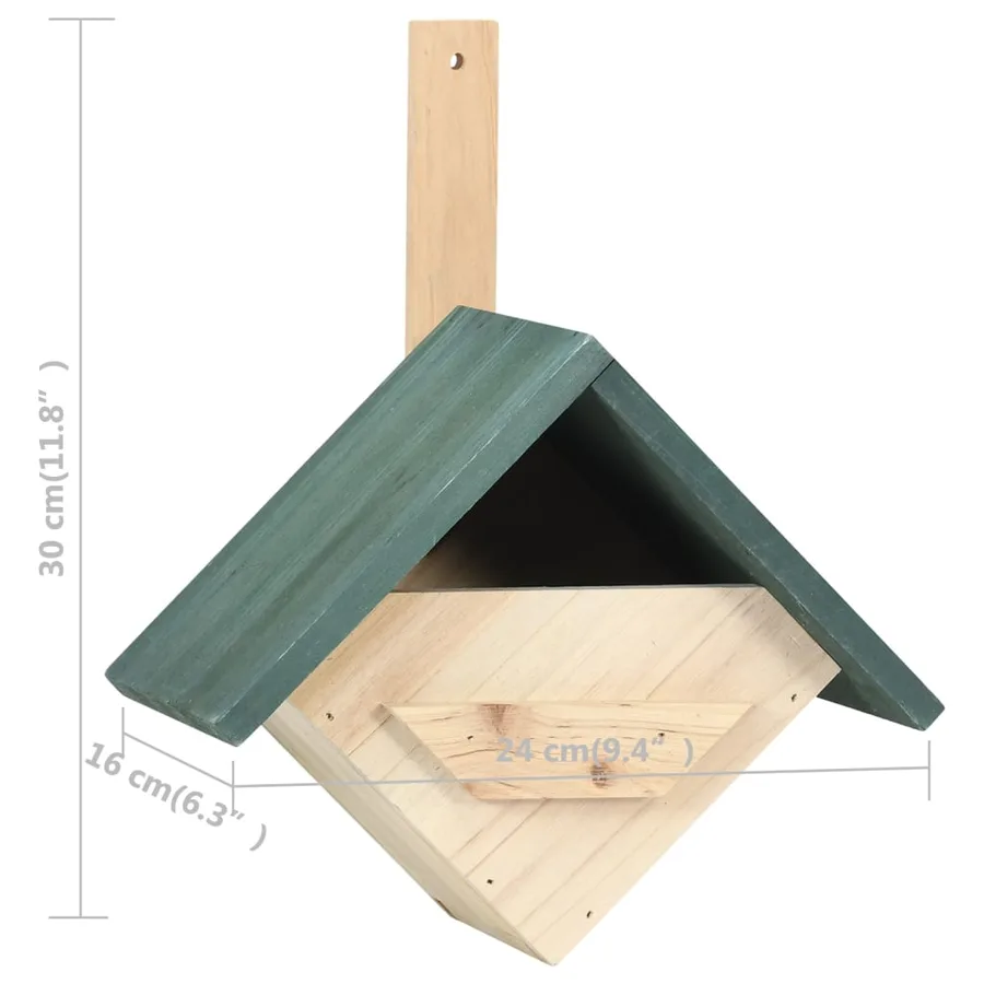 Nichoirs 4 pcs 24x16x30 cm Bois de sapin - 7