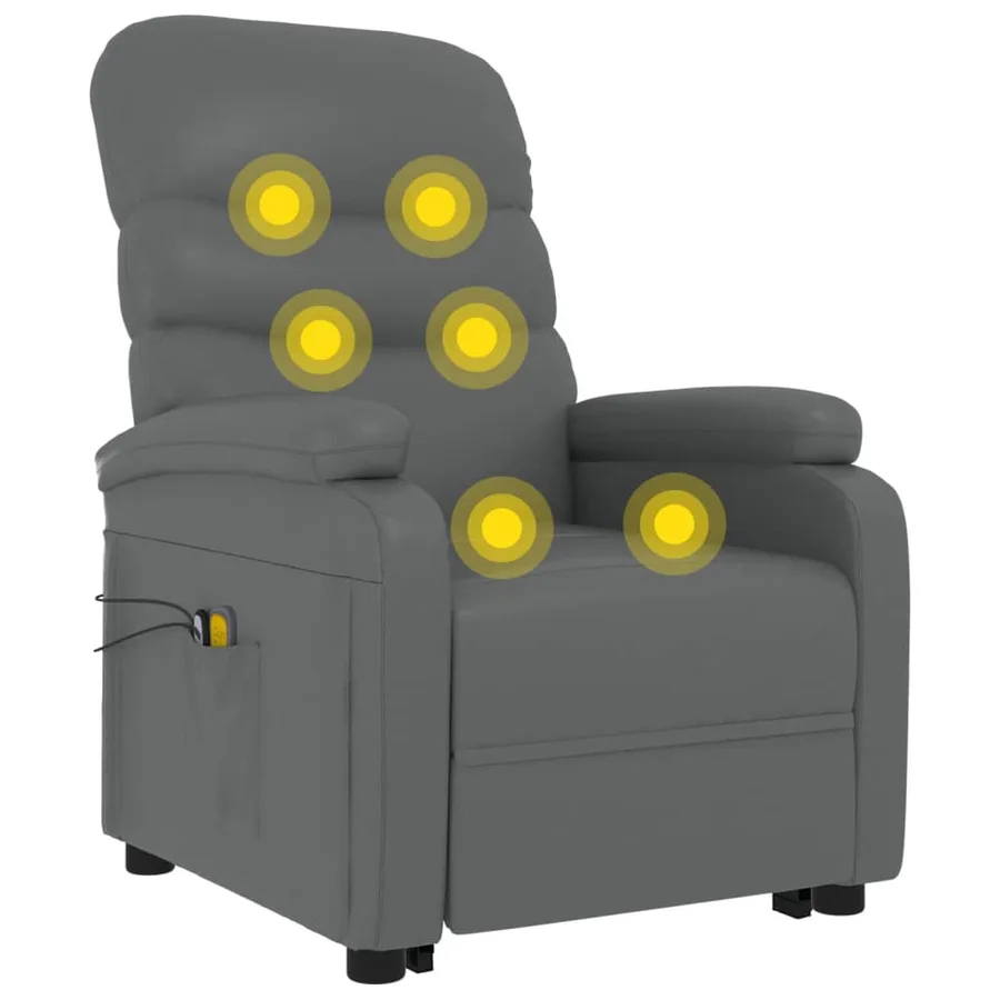 Fauteuil de massage Anthracite Similicuir - 10