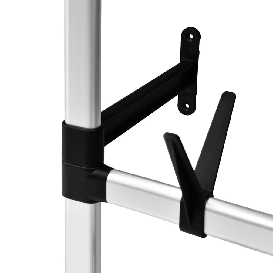 Système de garde-robe télescopique barres et étagère Aluminium - 8