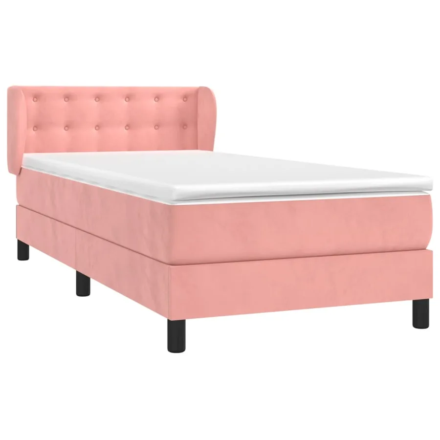 Sommier à lattes de lit et matelas Rose 80x200 cm Velours - 3