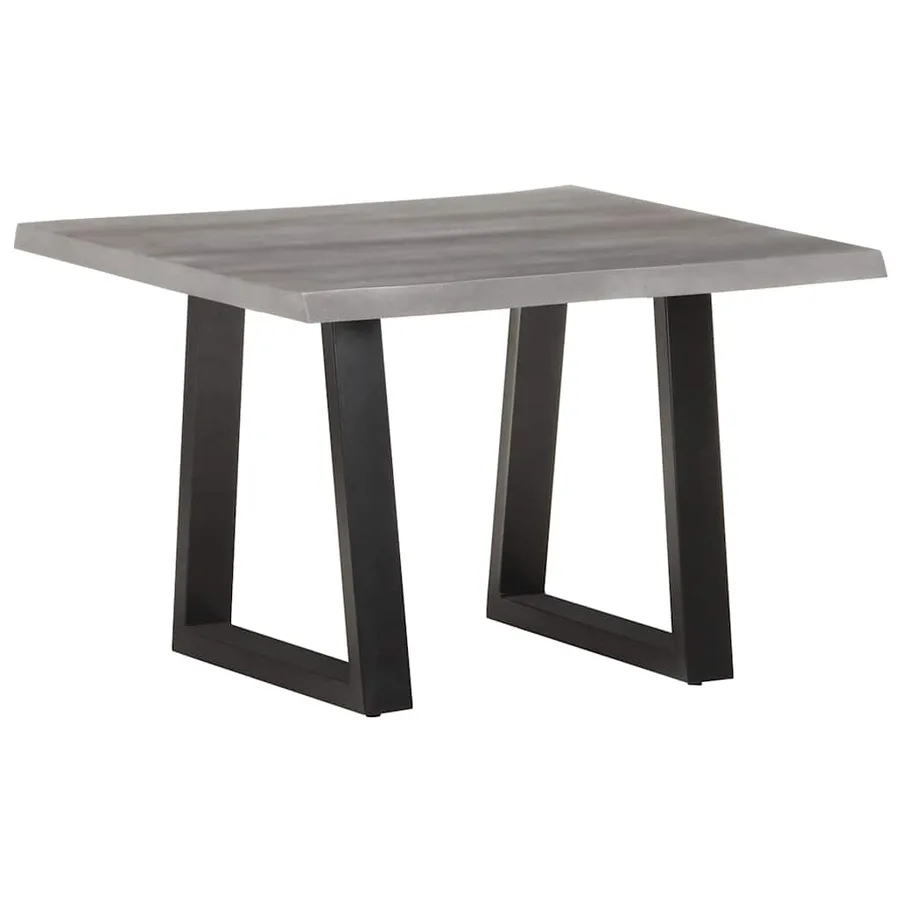 Table basse avec bord naturel 60x60x40 cm Bois d'acacia massif - 11