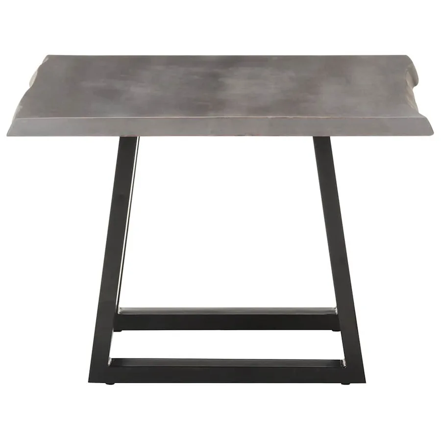 Table basse avec bord naturel 60x60x40 cm Bois d'acacia massif - 3