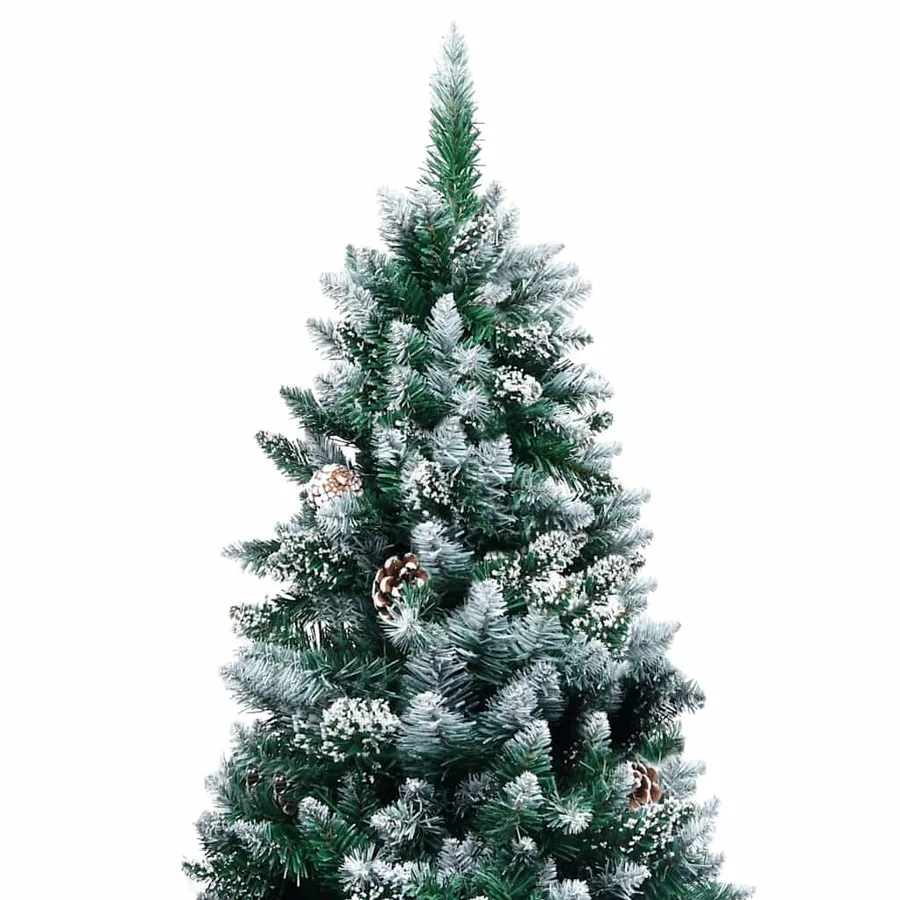 Sapin de Noël avec pommes de pin et neige blanche 240 cm - 2