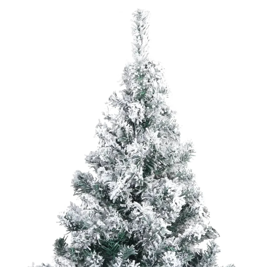 Sapin de Noël artificiel avec neige floquée vert 210 cm PVC - 3