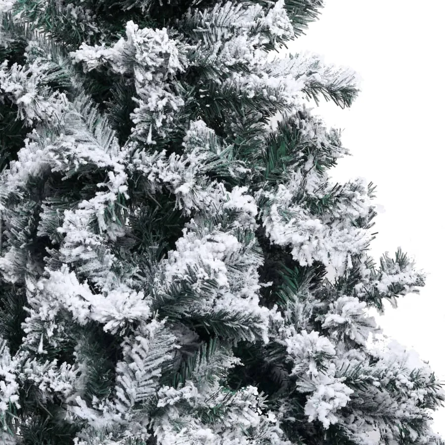 Sapin de Noël artificiel avec neige floquée vert 210 cm PVC - 4