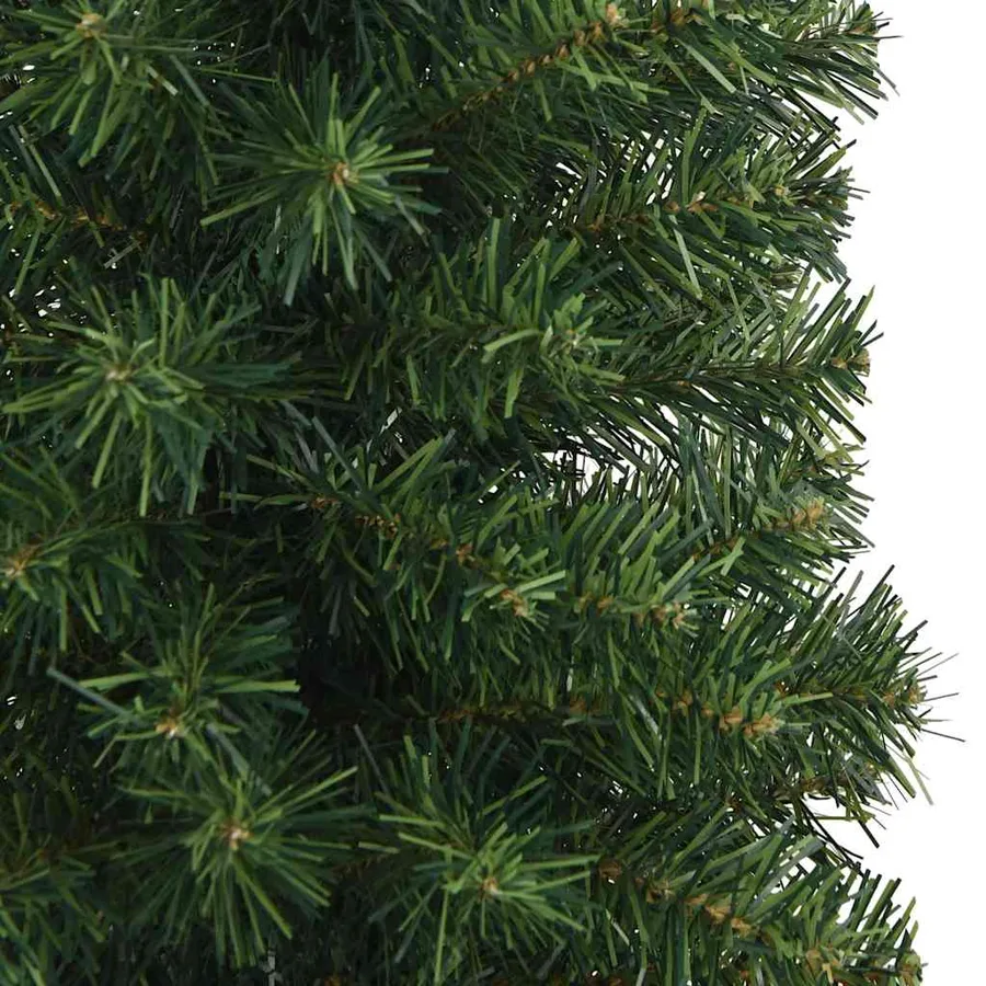 Sapin de Noël artificiel mince avec support vert 240 cm PVC - 5