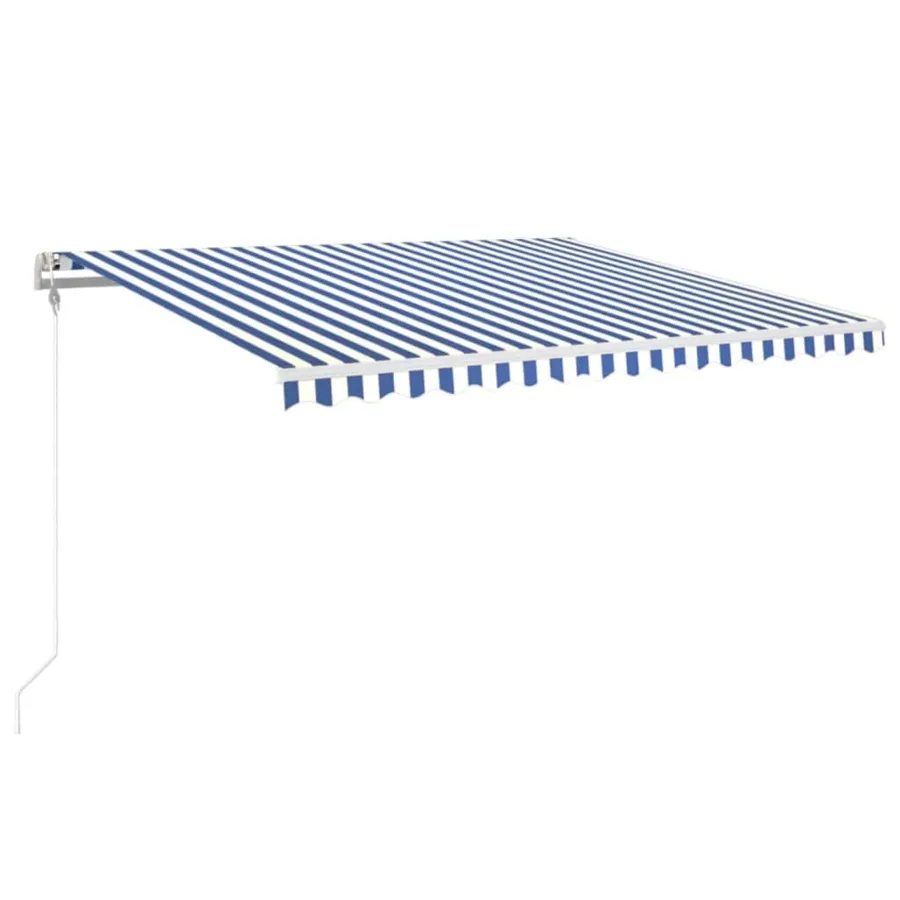 Auvent rétractable automatique 400x350 cm Bleu et blanc - 2