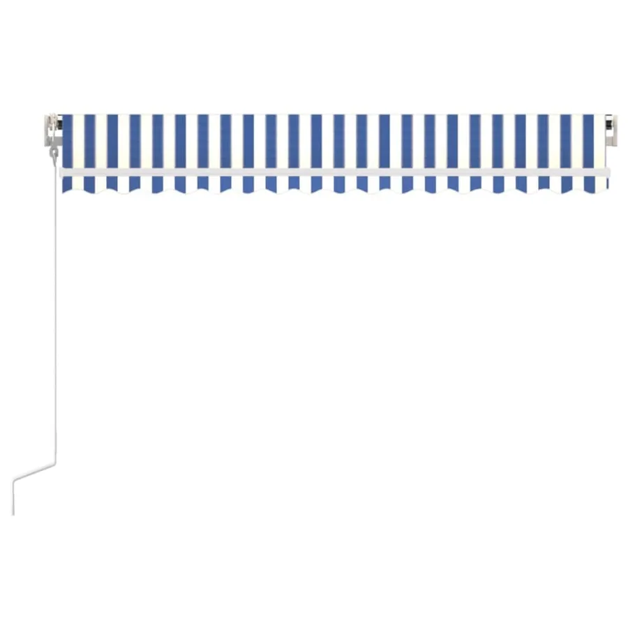 Auvent rétractable automatique 400x350 cm Bleu et blanc - 3