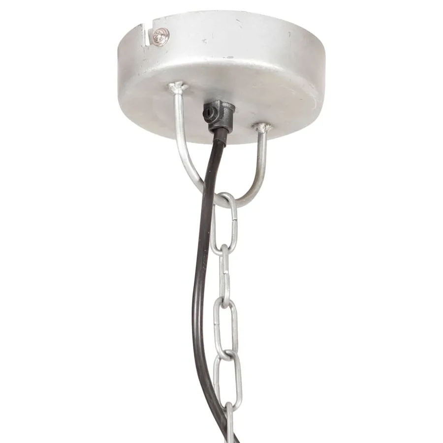 Lampe suspendue industrielle vintage 25 W Argenté Rond 31cm E27 - 4