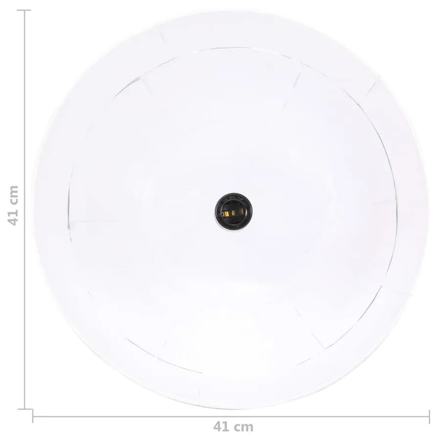 Lampe suspendue industrielle vintage 25 W Blanc Rond 41 cm E27 - 10
