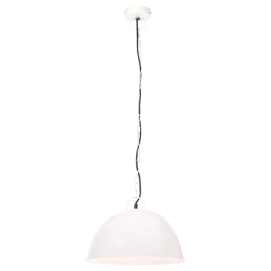 Lampe suspendue industrielle vintage 25 W Blanc Rond 41 cm E27 - 3