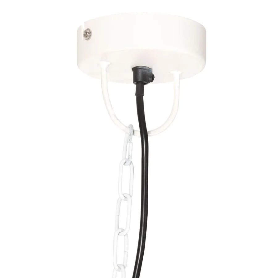 Lampe suspendue industrielle vintage 25 W Blanc Rond 41 cm E27 - 5