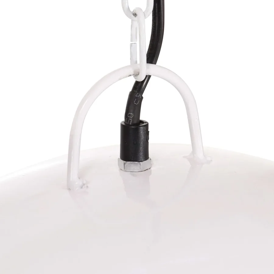 Lampe suspendue industrielle vintage 25 W Blanc Rond 41 cm E27 - 6
