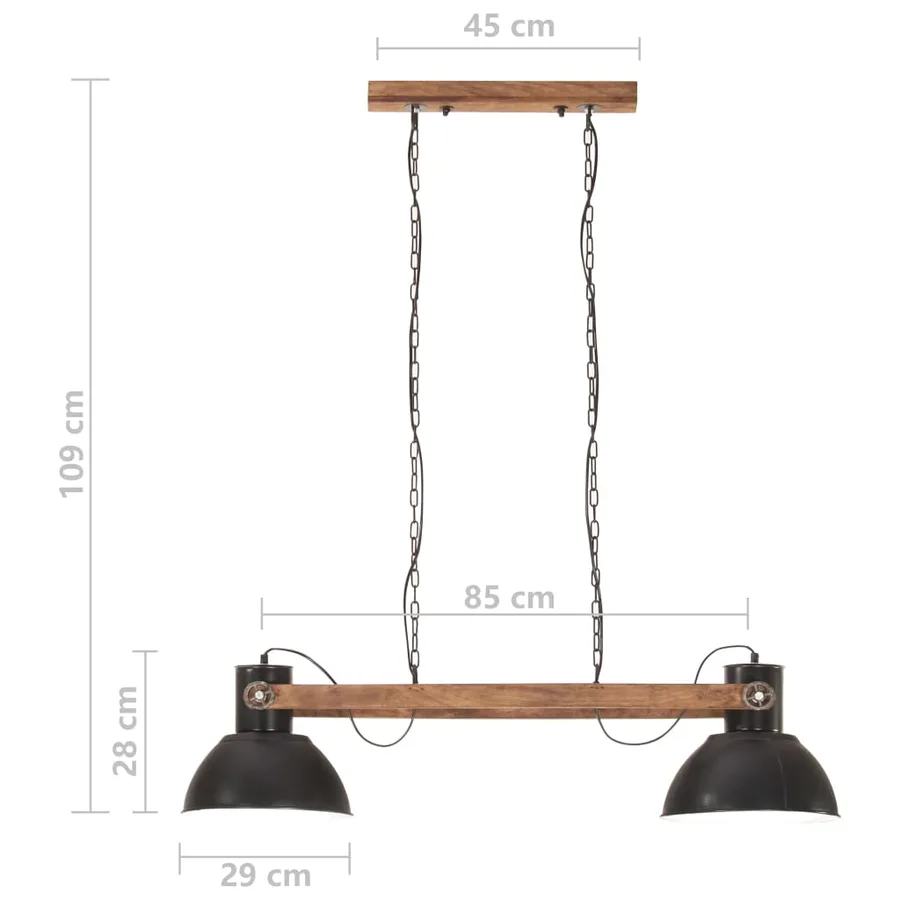 Lampe suspendue industrielle 25 W Noir 109 cm E27 - 11