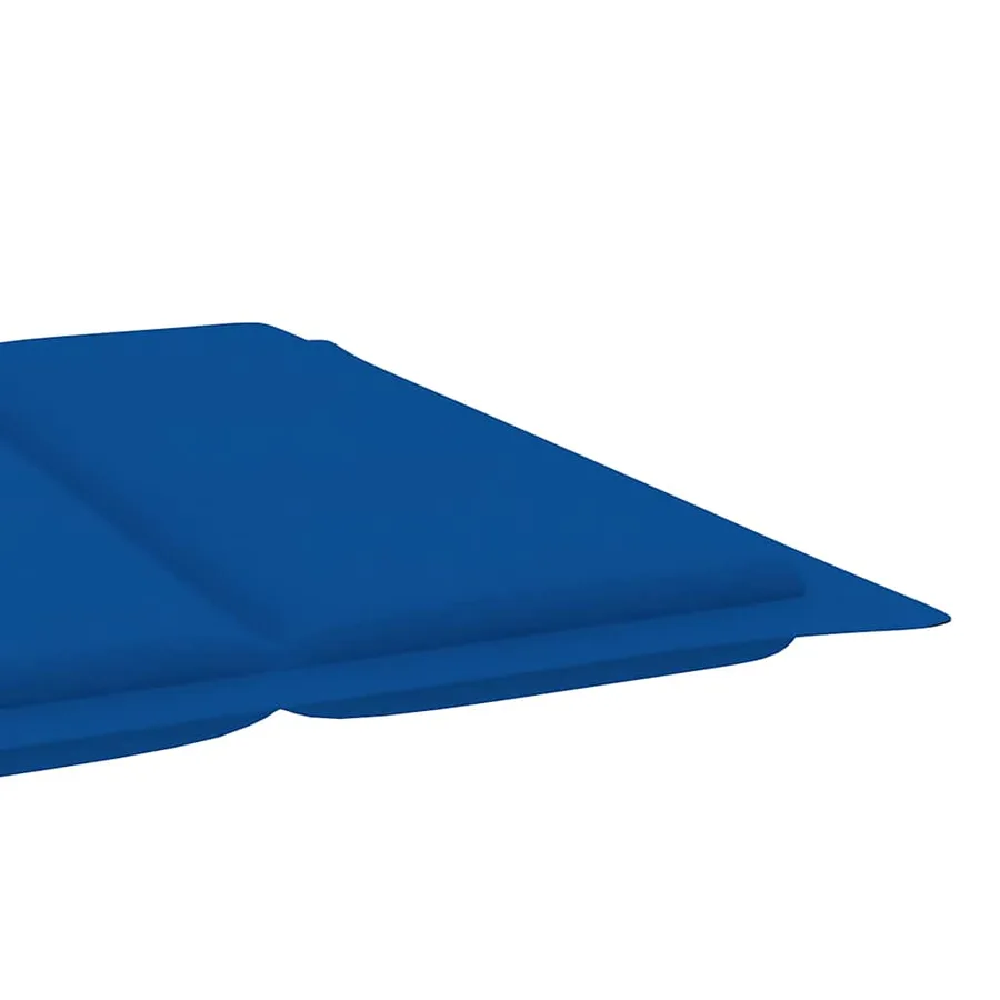 Chaises longues lot de 2 avec table et coussins Acacia solide - 12