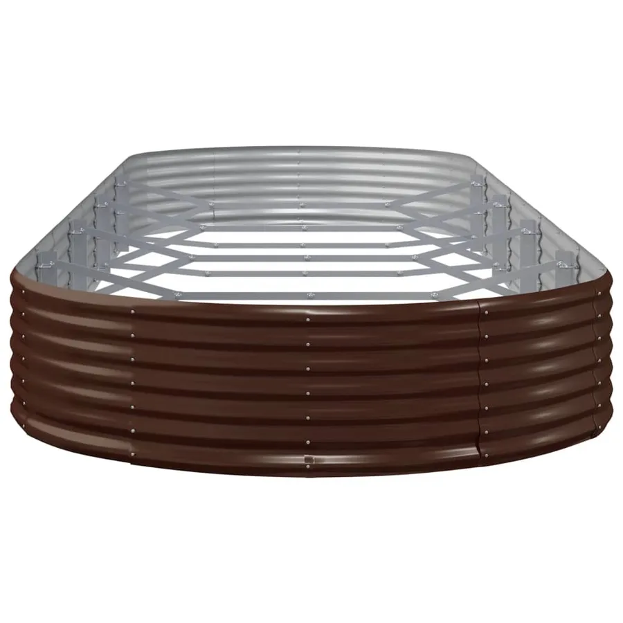 Lit surélevé de jardin Acier galvanisé marron - 4