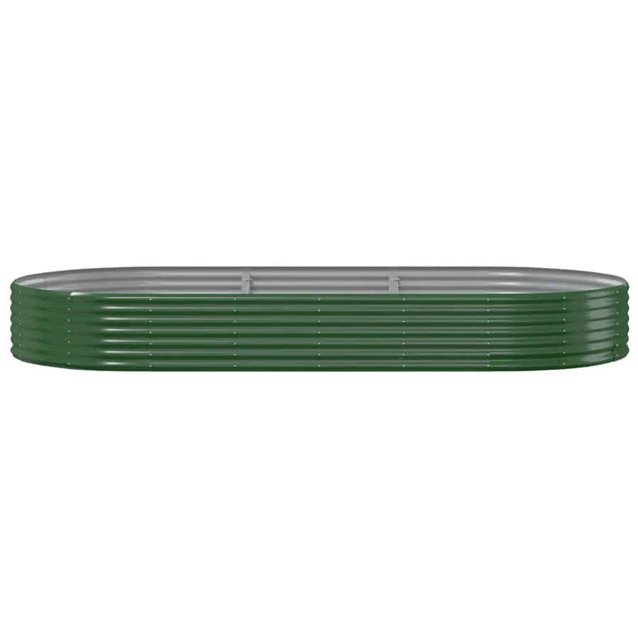 Lit surélevé de jardin Acier galvanisé 296x140x36cm Vert - 3